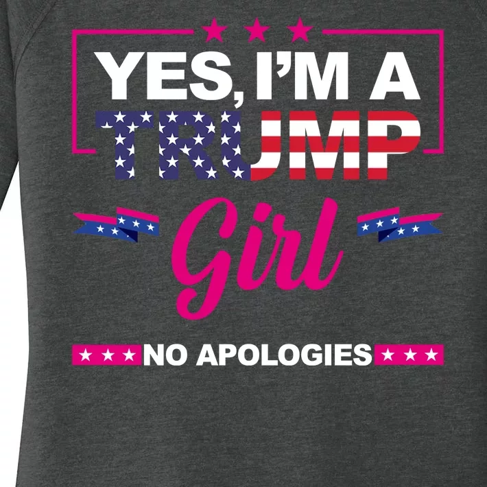 Yes Im A Trump Girl No Apologies 2024 Election Women's Perfect Tri Tunic Long Sleeve Shirt