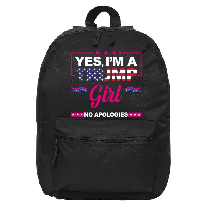 Yes Im A Trump Girl No Apologies 2024 Election 16 in Basic Backpack