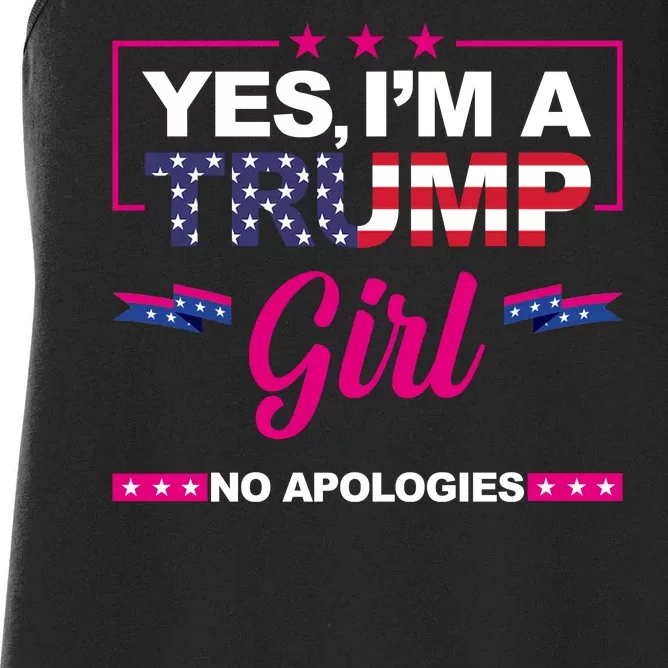 Yes Im A Trump Girl No Apologies 2024 Election Women's Racerback Tank