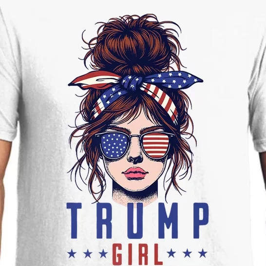 Yes IM A Trump Girl Get Over It Trump 2024 Election Rally Pajama Set