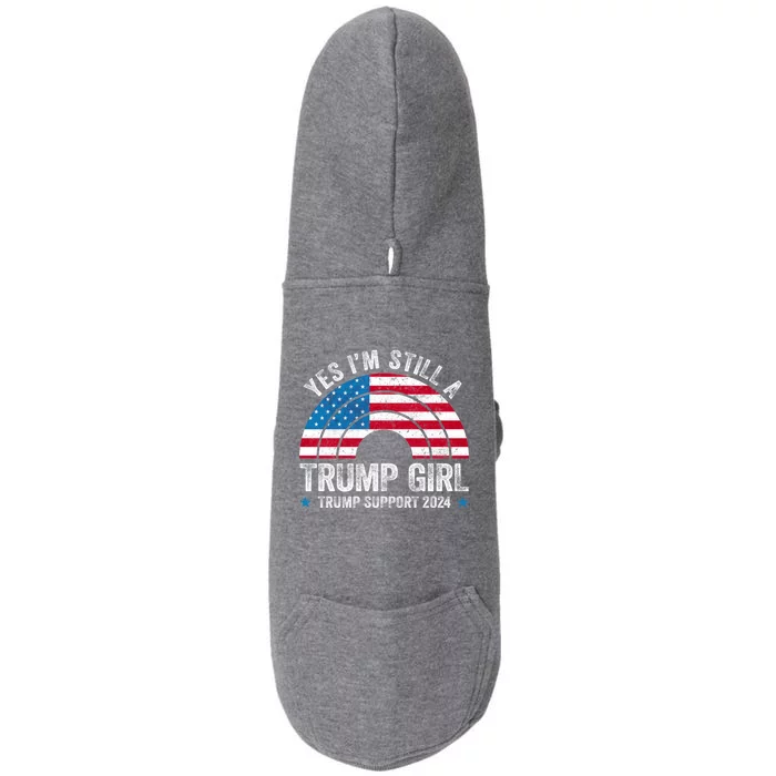 Yes IM A Trump Gift Funny Trump Support 2024 Election Gift Doggie 3-End Fleece Hoodie