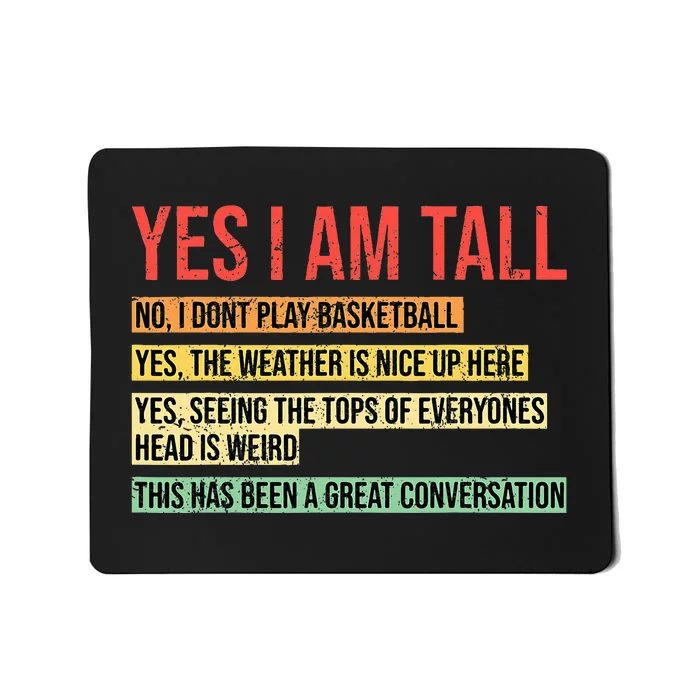 Yes I Am Tall Mousepad