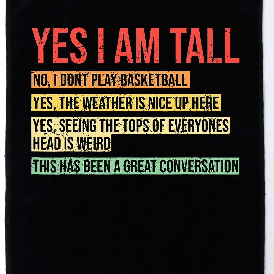 Yes I Am Tall Platinum Collection Golf Towel