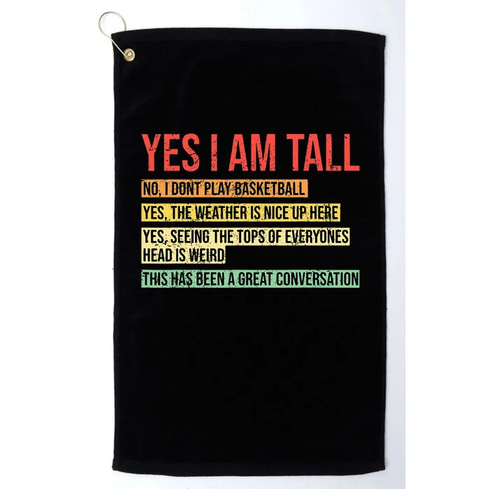 Yes I Am Tall Platinum Collection Golf Towel