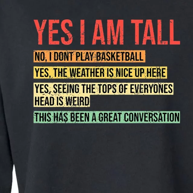 Yes I Am Tall Cropped Pullover Crew