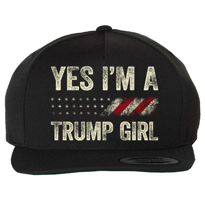 Yes IM A Trump Get Over It Funny Trump 2024 Election Great Gift Wool Snapback Cap