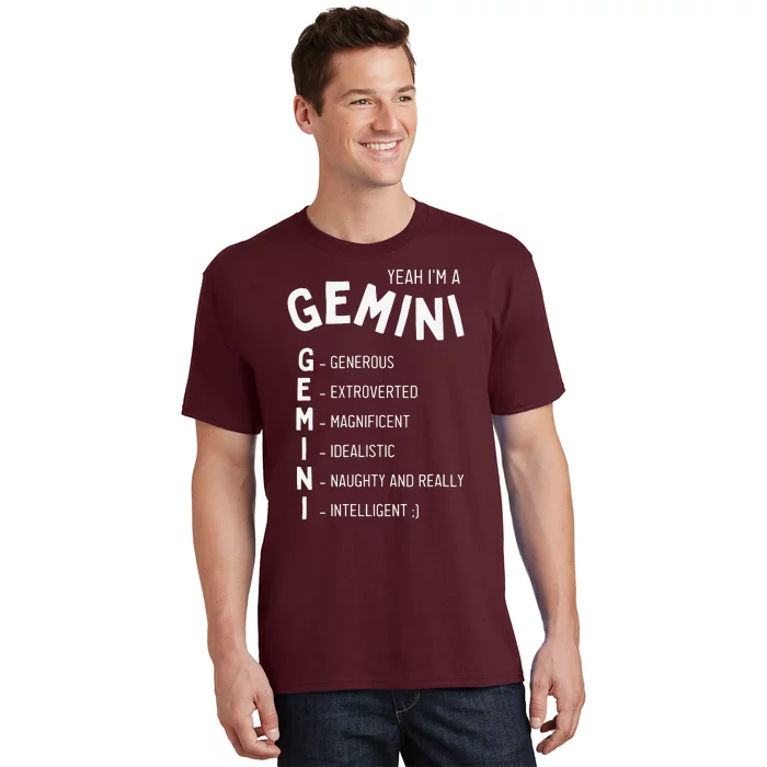 Yeah Im A Gemini Zodiac T-Shirt