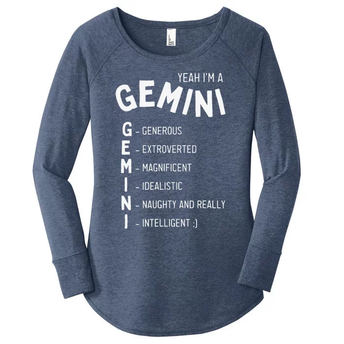 Yeah Im A Gemini Zodiac Women's Perfect Tri Tunic Long Sleeve Shirt