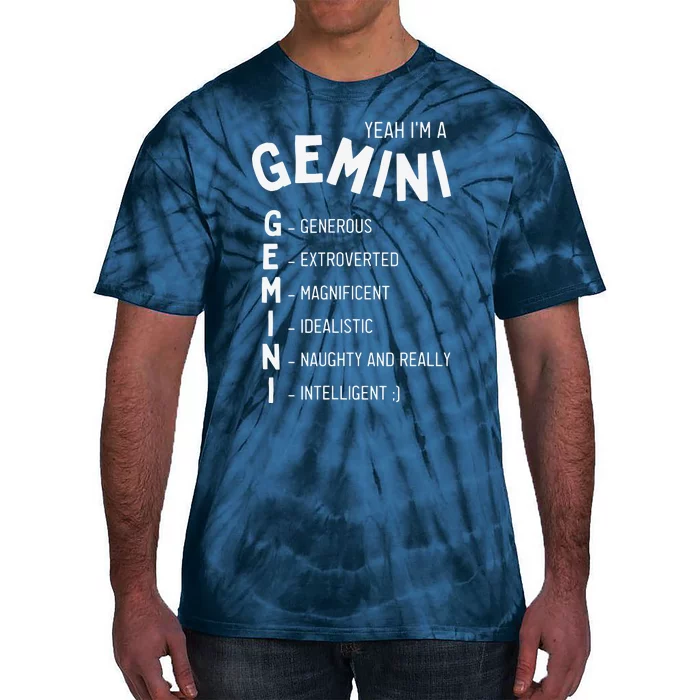 Yeah Im A Gemini Zodiac Tie-Dye T-Shirt