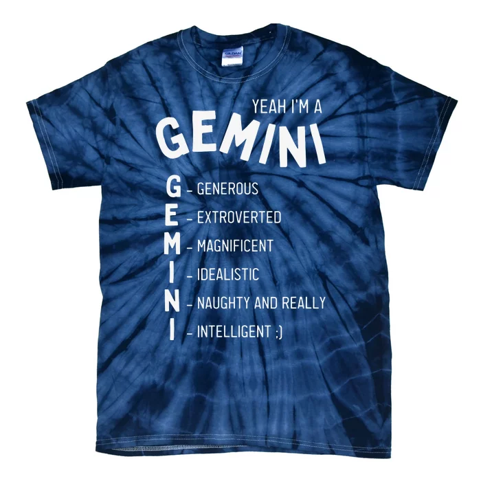 Yeah Im A Gemini Zodiac Tie-Dye T-Shirt