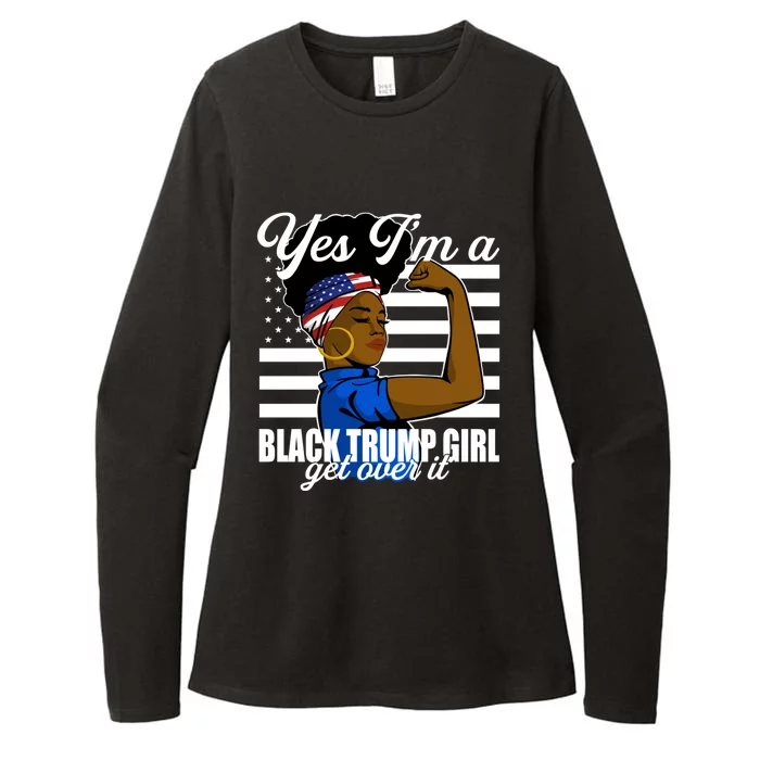 Yes Im A Black Trump Girl Girl Get Over It 2024 Supporter Womens CVC Long Sleeve Shirt