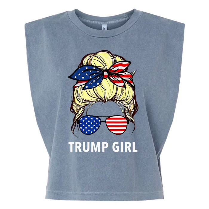 Yes IM A Trump Girl Get Over It Trump 2024 Election Gifts Garment-Dyed Women's Muscle Tee