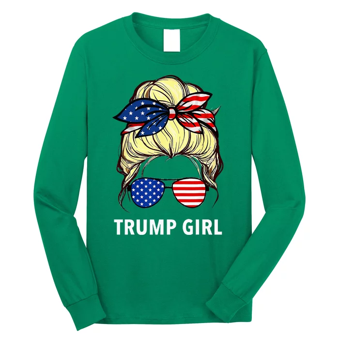 Yes IM A Trump Girl Get Over It Trump 2024 Election Gifts Long Sleeve Shirt