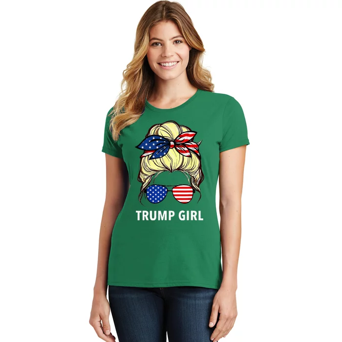 Yes IM A Trump Girl Get Over It Trump 2024 Election Gifts Women's T-Shirt