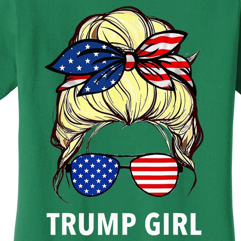 Yes IM A Trump Girl Get Over It Trump 2024 Election Gifts Women's T-Shirt