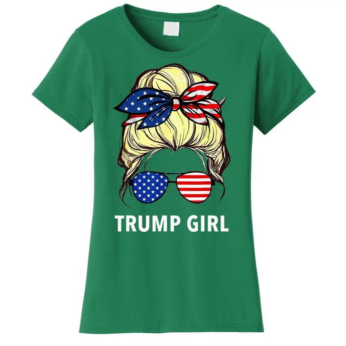 Yes IM A Trump Girl Get Over It Trump 2024 Election Gifts Women's T-Shirt