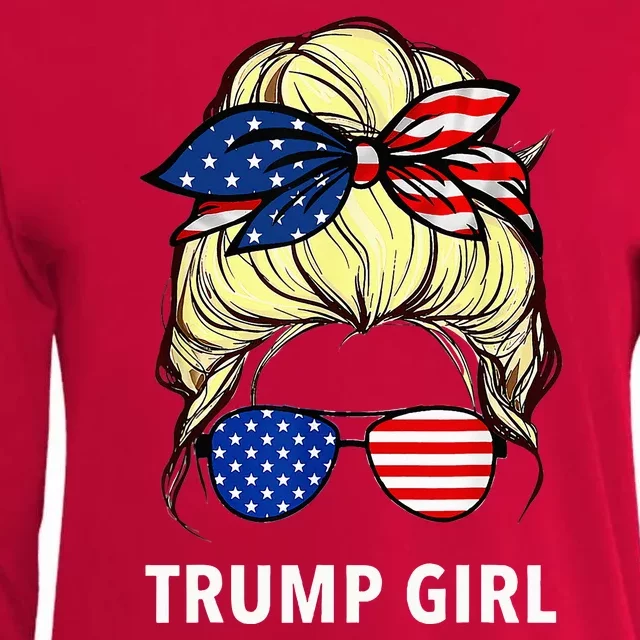 Yes IM A Trump Girl Get Over It Trump 2024 Election Gifts Womens Cotton Relaxed Long Sleeve T-Shirt