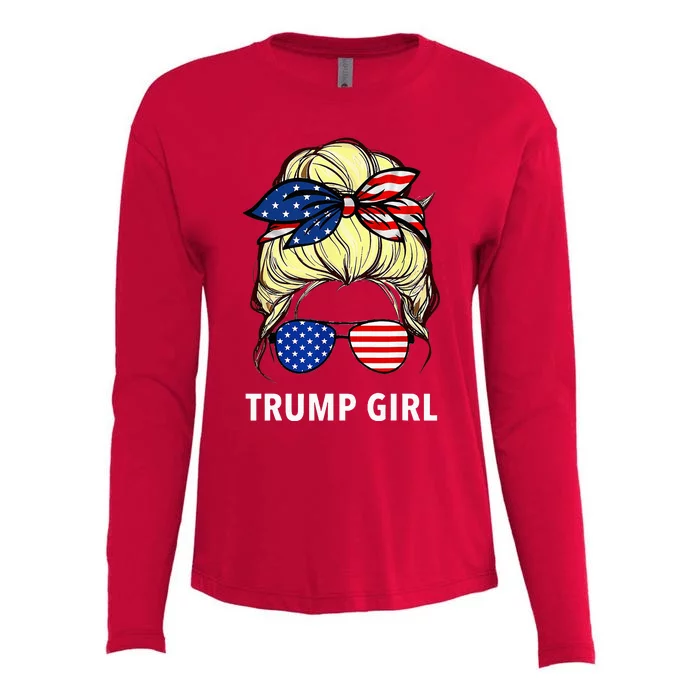 Yes IM A Trump Girl Get Over It Trump 2024 Election Gifts Womens Cotton Relaxed Long Sleeve T-Shirt