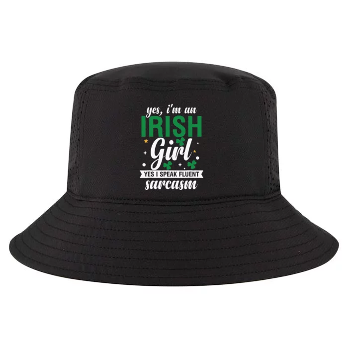 Yes I'm An Irish  I Speak Fluent Sarcasm quote Cool Comfort Performance Bucket Hat