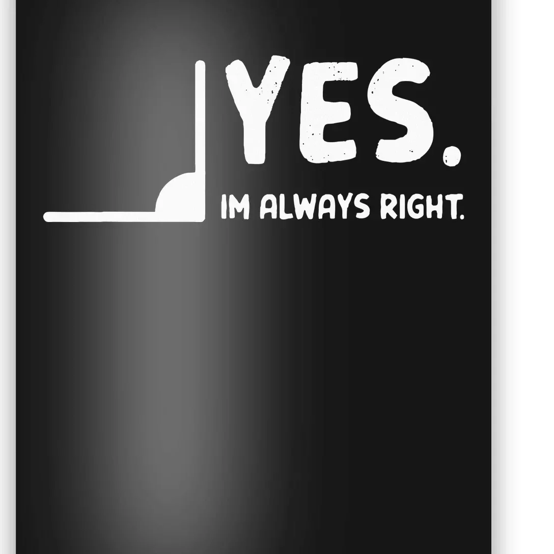 Yes Im Always Right Math Teacher Poster