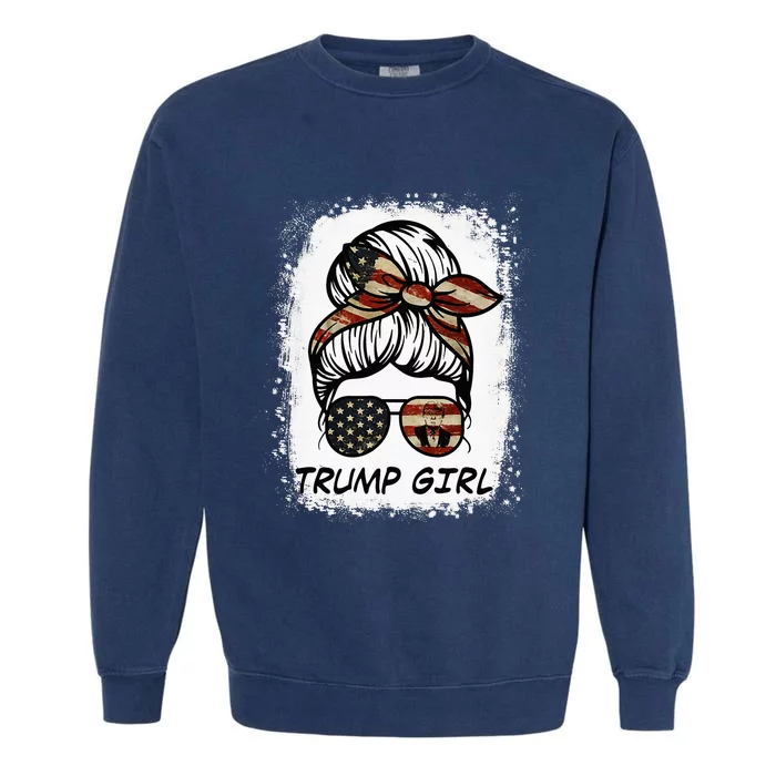 Yes I'm A Trump Girl Get Over It Trump 2024 Election Gifts Garment-Dyed Sweatshirt