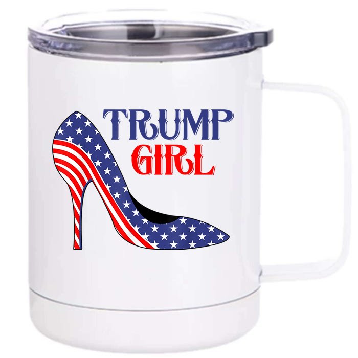 Yes I'm A Trump Girl Get Over It Women Design Front & Back 12oz Stainless Steel Tumbler Cup