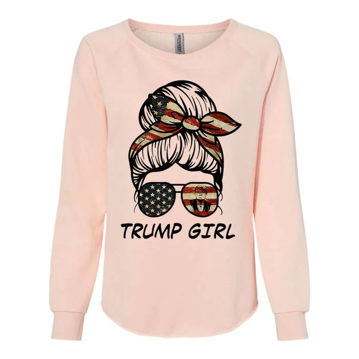 Yes Im A Trump Girl Get Over It Trump 2024 Election Gifts Womens California Wash Sweatshirt