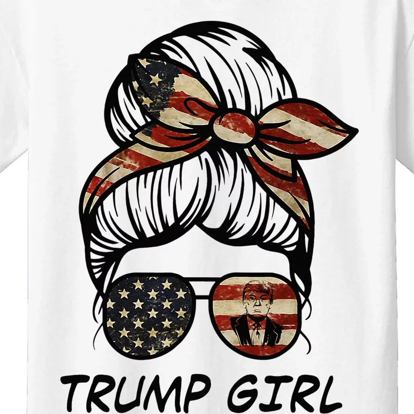 Yes Im A Trump Girl Get Over It Trump 2024 Election Gifts Kids T-Shirt