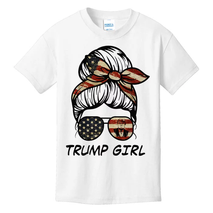 Yes Im A Trump Girl Get Over It Trump 2024 Election Gifts Kids T-Shirt