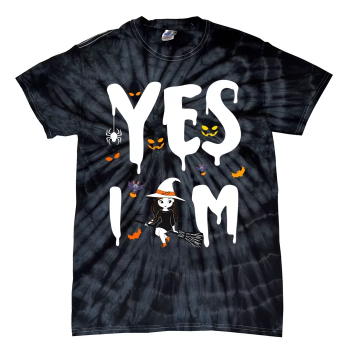 Yes I Am Matching Couples Halloween Tie-Dye T-Shirt