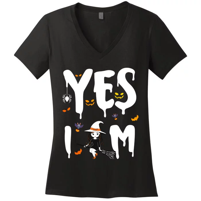 Yes I Am Matching Couples Halloween Women's V-Neck T-Shirt