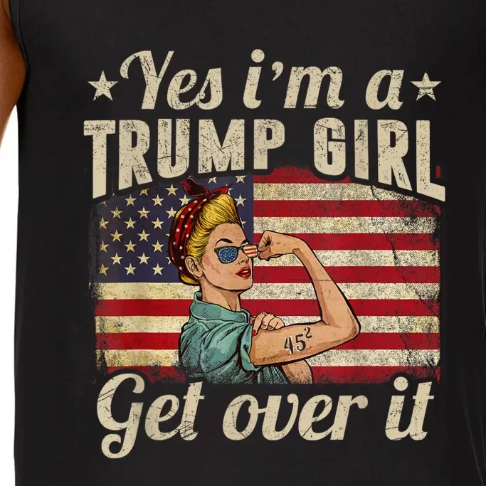 Yes IM A Trump Girl Get Over It Us Flag 2024 Women Gift Comfort Colors® Tank Top