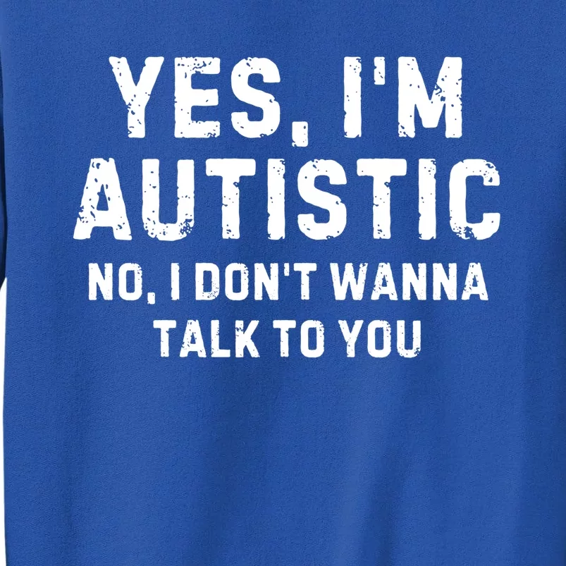 Yes IM Autistic No I DonT Wanna Talk To You Gift Sweatshirt