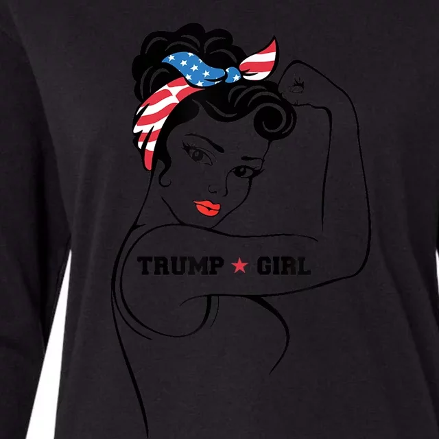 Yes Im A Trump Girl Get Over It Trump 2024 Election Gifts Womens Cotton Relaxed Long Sleeve T-Shirt