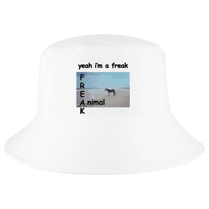 Yeah Im A Freak Animal Funny Horse Cool Comfort Performance Bucket Hat