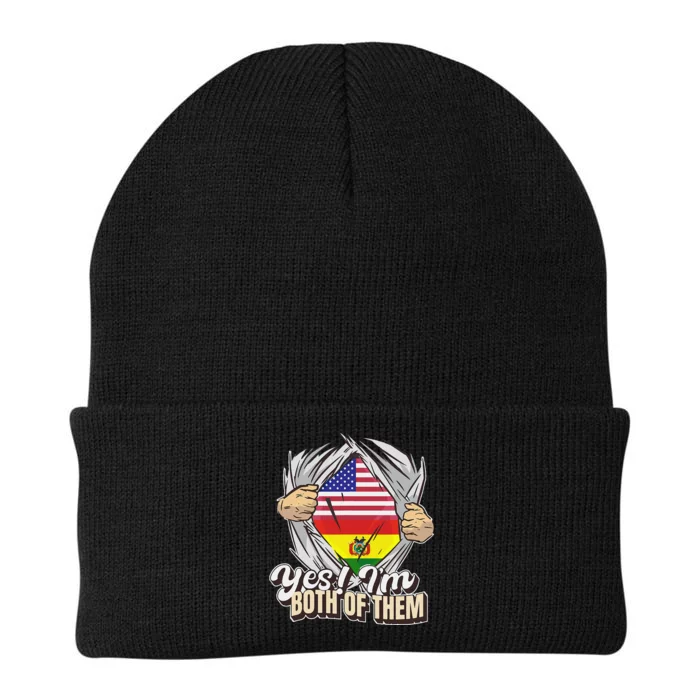 Yes IM Both Of Them Dual Citizenship Bolivia Knit Cap Winter Beanie