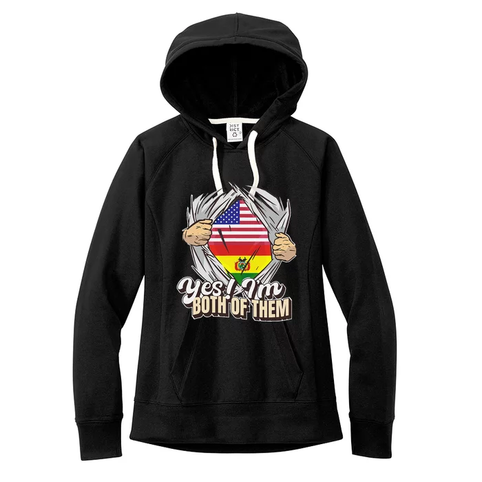 Yes IM Both Of Them Dual Citizenship Bolivia Women's Fleece Hoodie