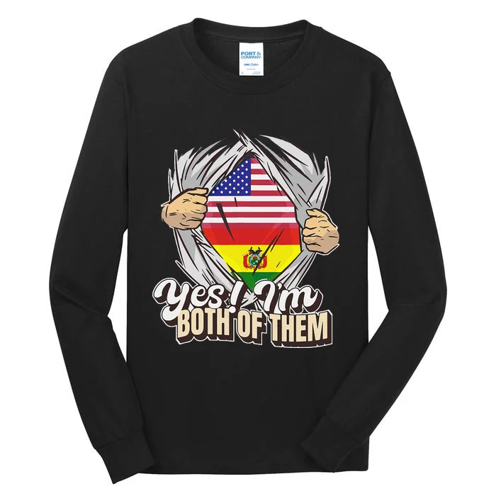 Yes IM Both Of Them Dual Citizenship Bolivia Tall Long Sleeve T-Shirt