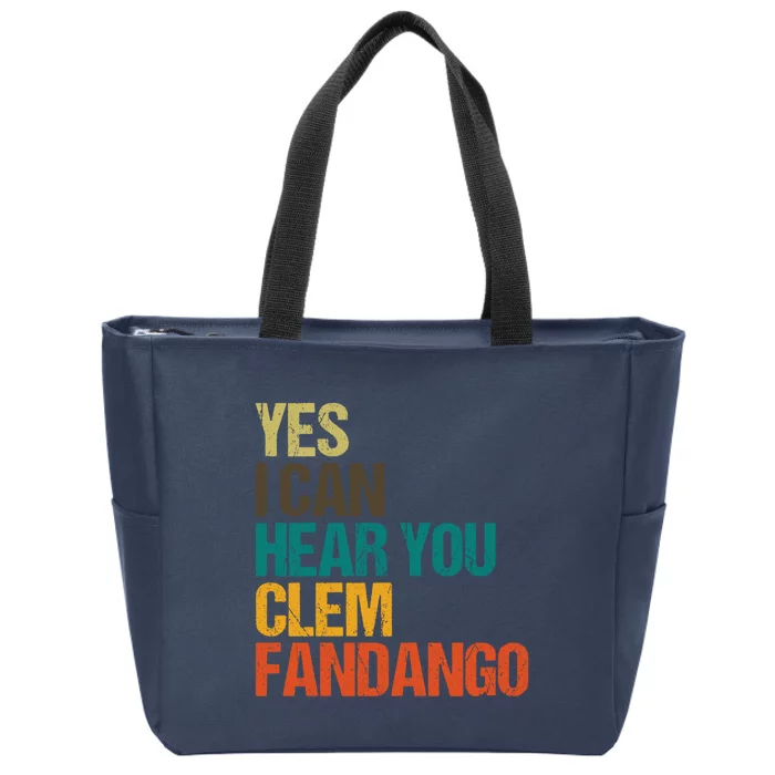 Yes I Can Hear You Clem Fandango Retro Vintage Zip Tote Bag