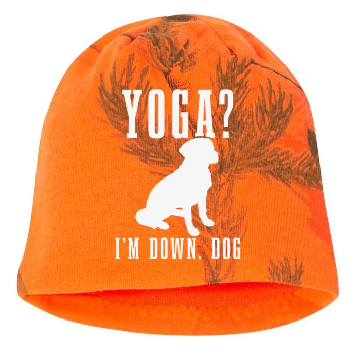 Yoga Im Down Dog Funny Yoga Teacher Yogi Gift Kati - Camo Knit Beanie