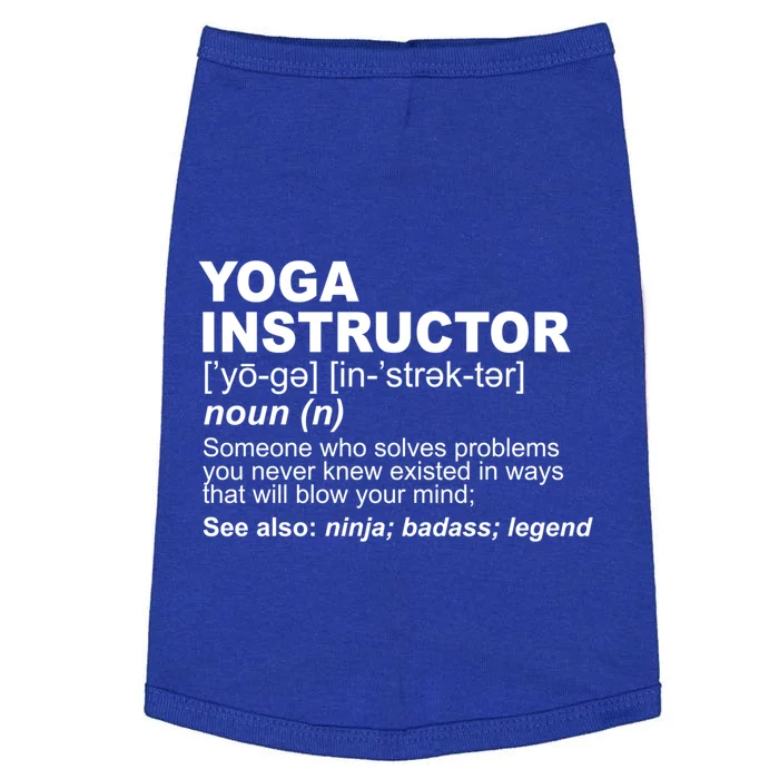 Yoga Instructor Definition Yoga Teacher Gift Doggie Tank