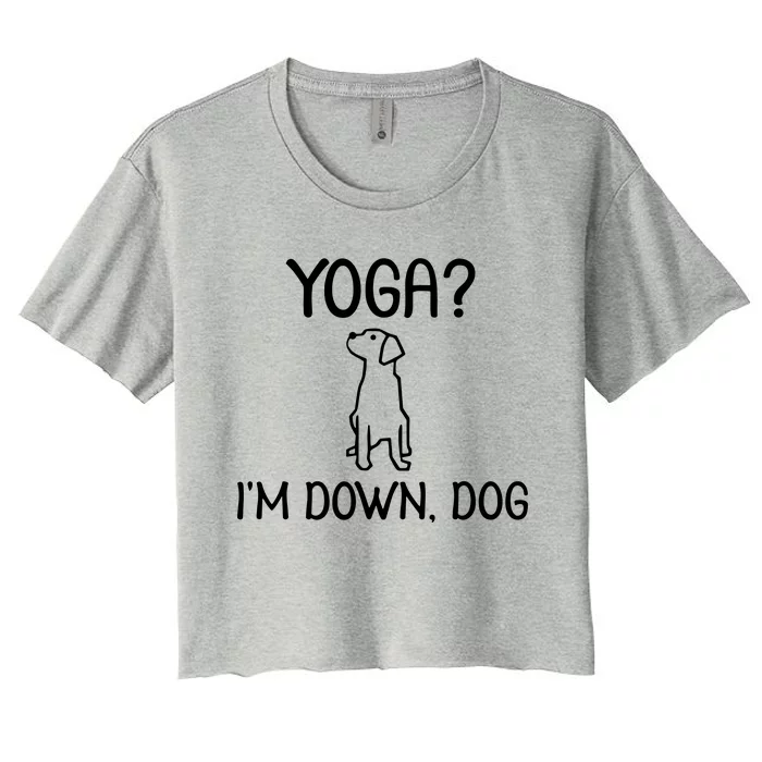 Yoga Im Down Dog Women's Crop Top Tee