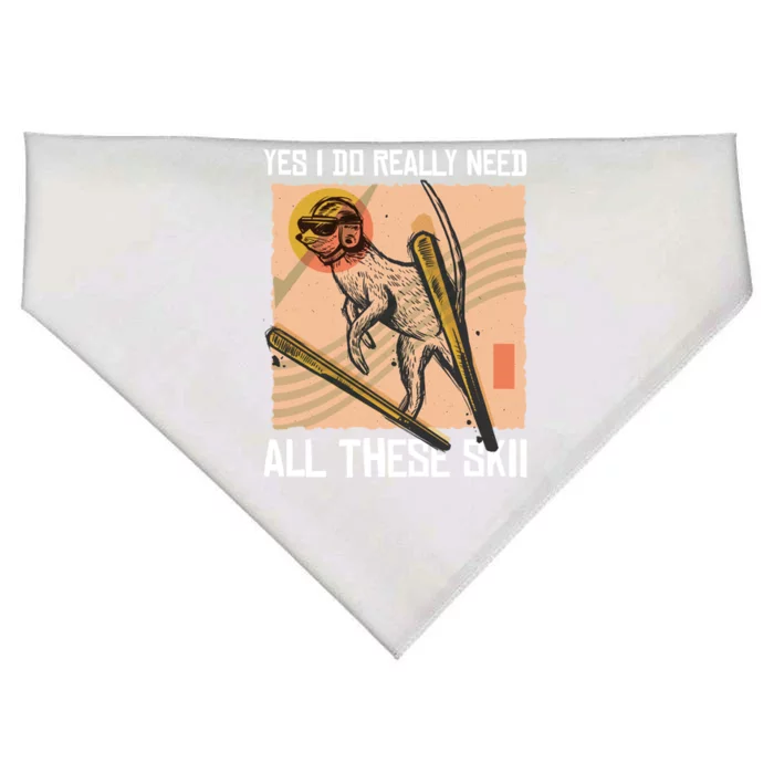 Yes I Do Really Need All These Skii Gift USA-Made Doggie Bandana