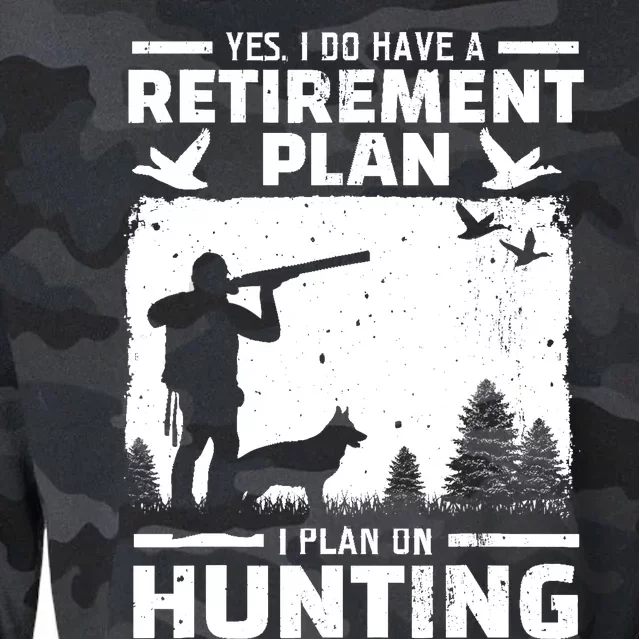 Yes I Do Have A Retirement Plan Bird Hunting Duck Dove Hunt Cropped Pullover Crew