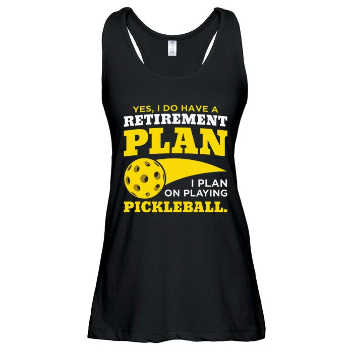 Yes I Do Have a Retirement Plan Pickleball Lovers Gifts Ladies Essential Flowy Tank