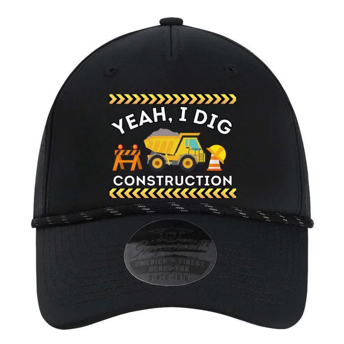 Yeah I Dig Construction Funny Bulldozer Excavator Dump Truck Gift Performance The Dyno Cap