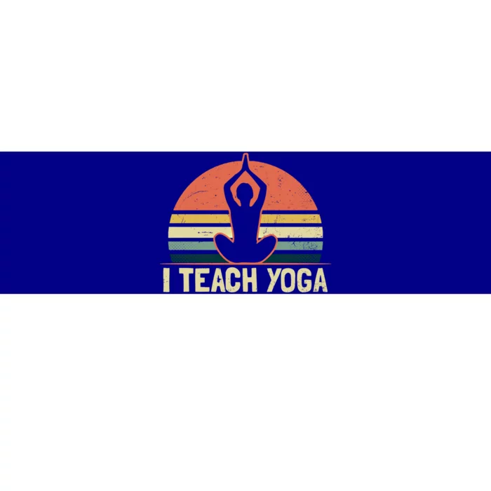 Yoga Instructor Design Vintage Sunset Teach Gift Cute Gift Bumper Sticker