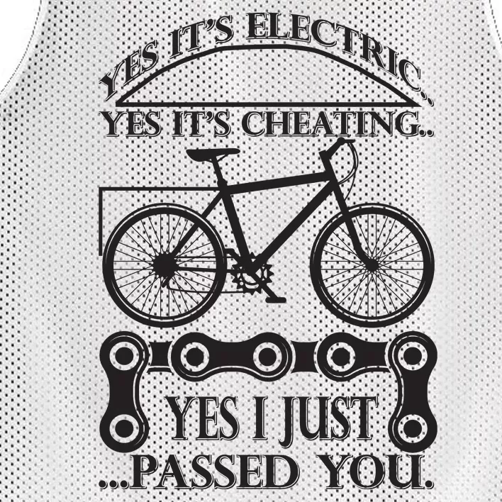 Yes It's Electric Yes It's Cheating Yes I Just Passed You Mesh Reversible Basketball Jersey Tank