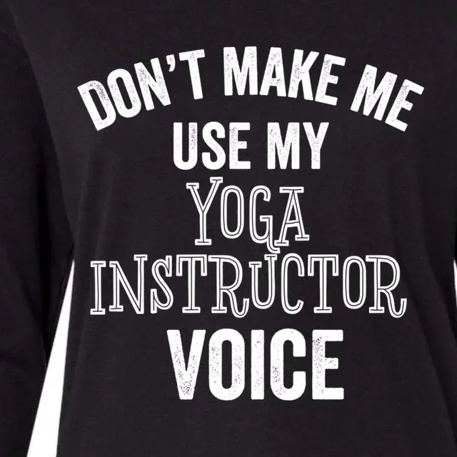 Yoga Instructor Funny Gift Voice Fitness Coach Stretch Cool Gift Womens Cotton Relaxed Long Sleeve T-Shirt