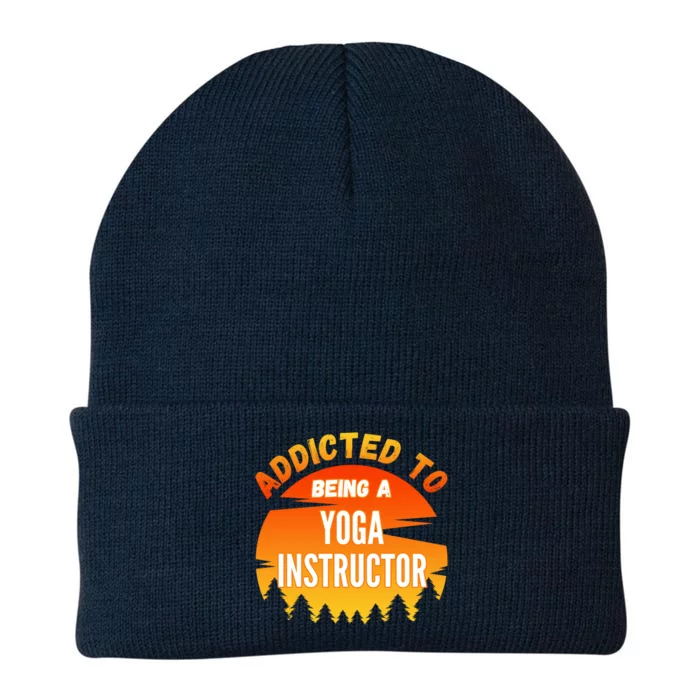 Yoga Instructor Gift Addicted To Yoga Instructor Funny Gift Knit Cap Winter Beanie